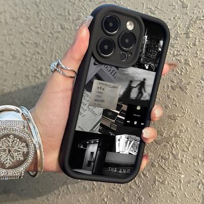 INS Ретро Повседневная Жизнь Утолщенные Силиконовые Чехлы Для Apple iPhone 15 14 11 12 13 Pro Max Ударопрочная Мягкая Задняя Крышка Аксессуары для Телефона