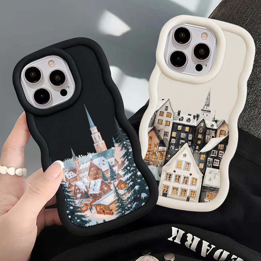 Чехол для iPhone 16 Pro Max 8 12 14 15 Plus 11 XR 13 17 Air Мягкий чехол для телефона Рождественский Санта-Клаус
