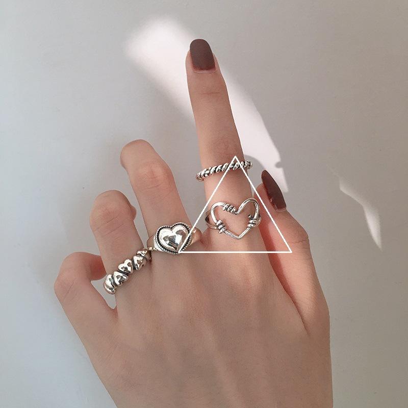 925 Stamp Silver New Multiple Styles Simple Wave Light-shaped Solid Rings Trendy Couple Jewelry