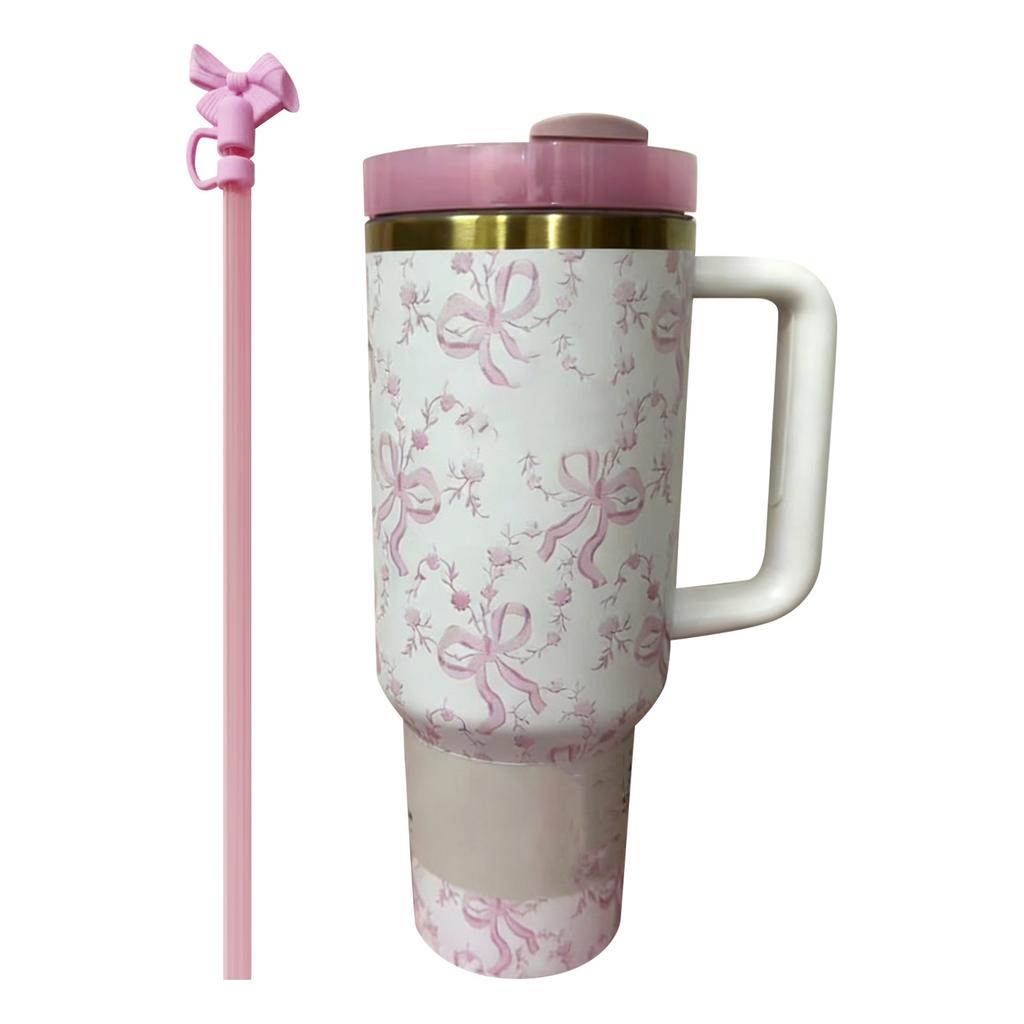 Новая двухслойная чашка из нержавеющей стали 40 унций, автомобильная чашка для ледяного пива с ручкой, 40 унций, чашка для питья на открытом воздухе