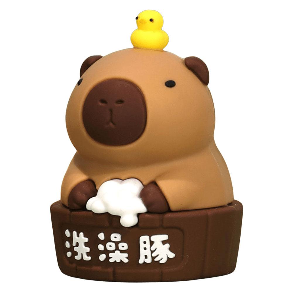 Small Capybara Figurines Cute Capybara Sculpture Cartoon Capybara Tabletop Decoration Creative for Home Office Decor
