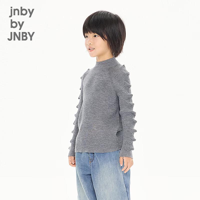 Детский пуловер JNBY by JNBY со 100% шерсти, с круглым вырезом