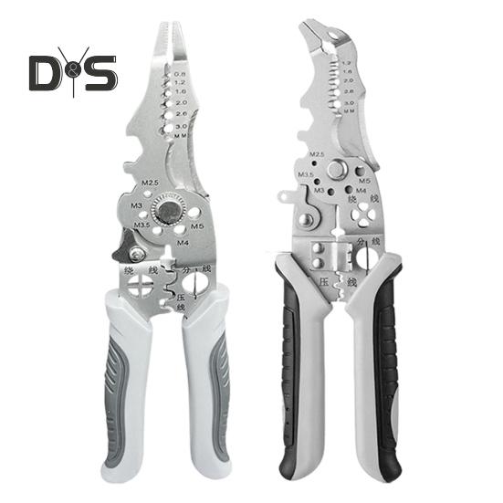Многофункциональные клещи для зачистки проводов, прочные клещи для зачистки проводов из сплава, щипцы для обжима, эргономичная ручка, портативные клещи для резки кабеля электриков