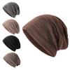 Autumn Slouchy Beanie Hat Skull Cap Headwear Skullies Unisex Cotton Blend Hip-Hop Soft Beanie Cap Striped For Men & Women