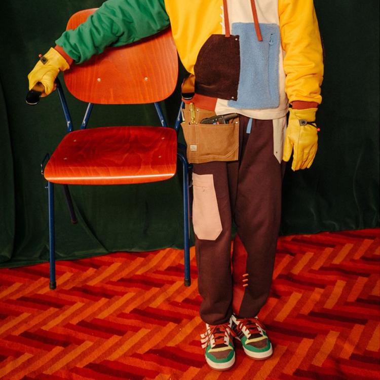 adidas Originals Trefoil Puppet Series Брюки-джоггеры с цветными блоками и шнурком унисекс, коричневые HC0344