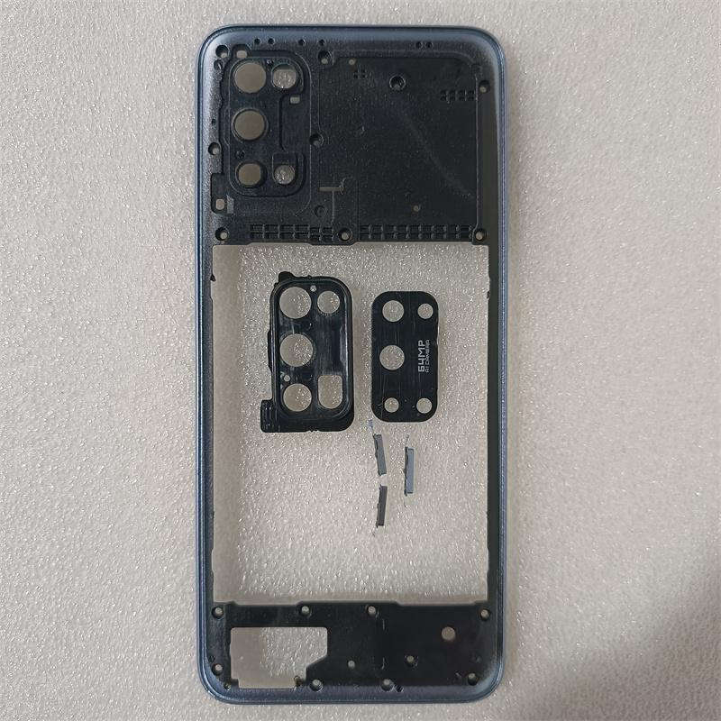 For Oppo Realme 7 Pro Full Housing Case Middle Frame Cover+Battery Back Cover Rear Cover+Camera Lens