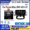 12,3-дюймовый мультимедийный плеер для автомагнитолы Android 14 для Toyota Hilux 2005-2014 AT GPS-навигация Видео Стерео Аудио Головное устройство