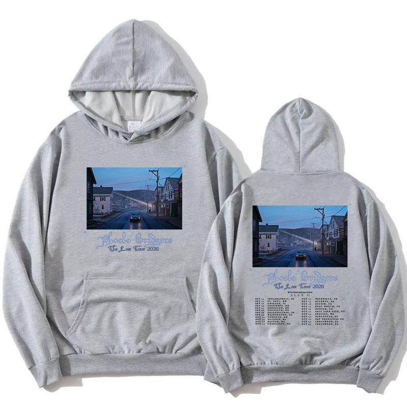 Phoebe Bridgers The Lost Tour 2026 Hoodies Fleece Long Sleeve Hooded Sweatshirt Casual Pocket Design Graphic Merch Pullovers