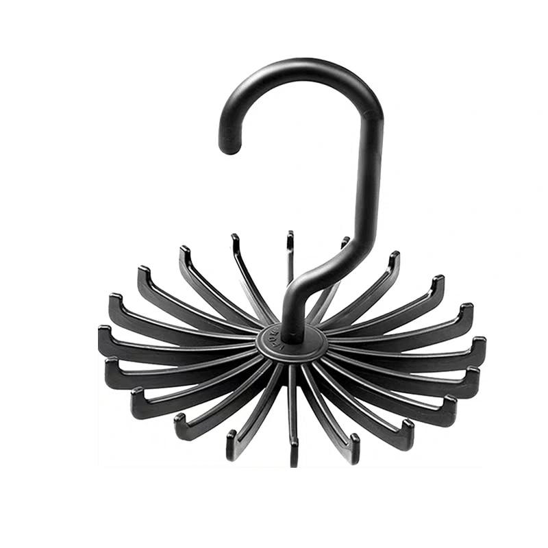 360 Degree Rotating Belt Rack Neck Tie Hanger Storage Hanger Tie Belt Neck Holder Space Saving 20 Hooks Clothes Hanger