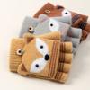 Finger Cute Autumn Winter Warm Gloves Children Mittens Knitted Gloves Flip Fingerless Gloves