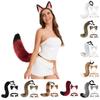 1 set Cat Tail Halloween Animal Cosplay Props Necklace Animal Cosplay Props  Cosplay