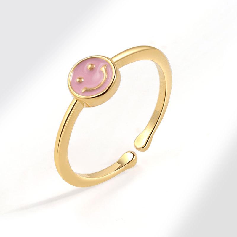 Высококачественное красочное кольцо с открытым сердечком в виде капли масла, простой и щедрый вкус, женская ниша, высокая роскошь, эмаль, модные тенденции, кольцо, ювелирные изделия