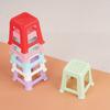 Dollhouse Accessories Miniature Things Chinese Mahjong Table Set 1 12 Scale Dollhouse Furniture 4Pcs Chair Pretend Play Toys