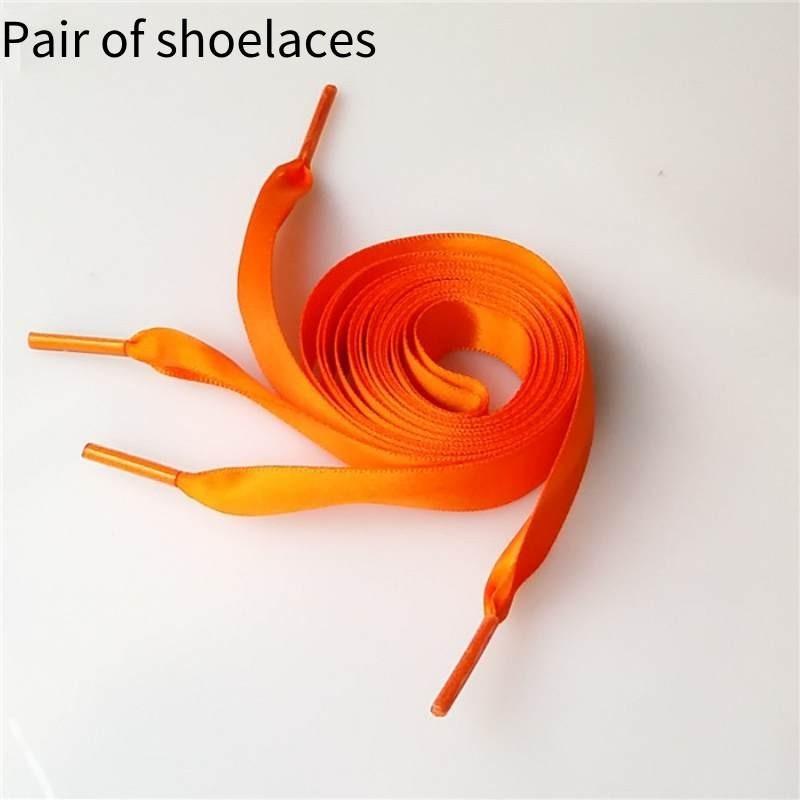 Colorful Polyester Ribbon Shoe Lace For Sneakers Satin Candy Color Flat Lace