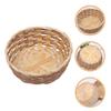 Food Container Fruit Storage Bin Round Shape Bamboo Bread Basket High Quality Rattan Fruit Basket
