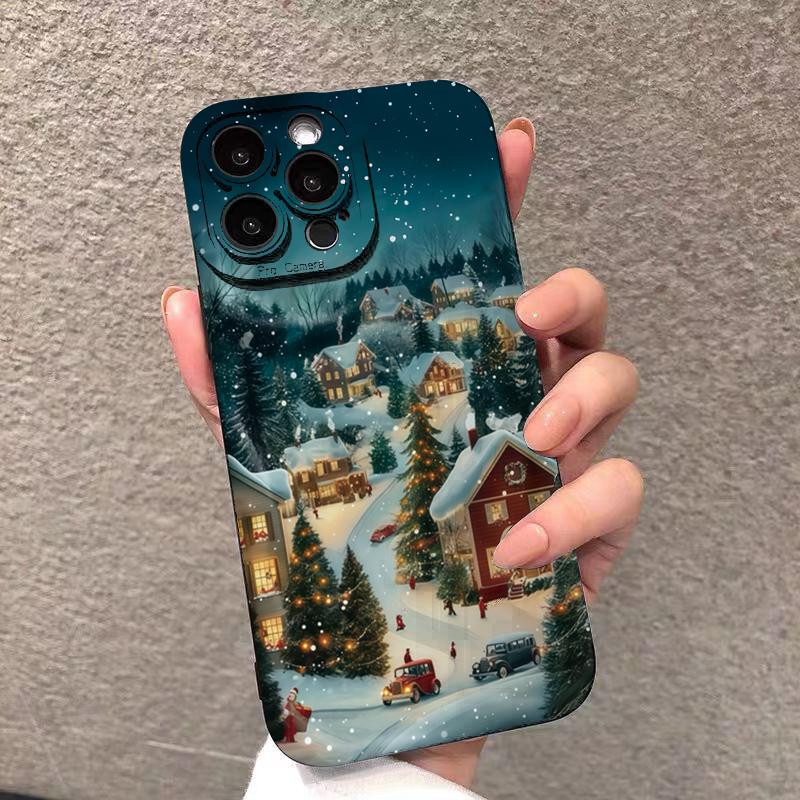 Phone Case For iPhone 17 16 15 14 13 12 11 Pro Max XS X XR 7 8 Plus 16E 17 Air Creative Moon Pattern Printing Matte Cover Fundas