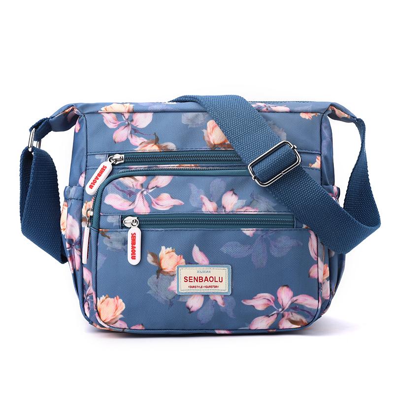 Сумка через плечо из нейлоновой ткани с принтом, легкая сумка через плечо для женщин