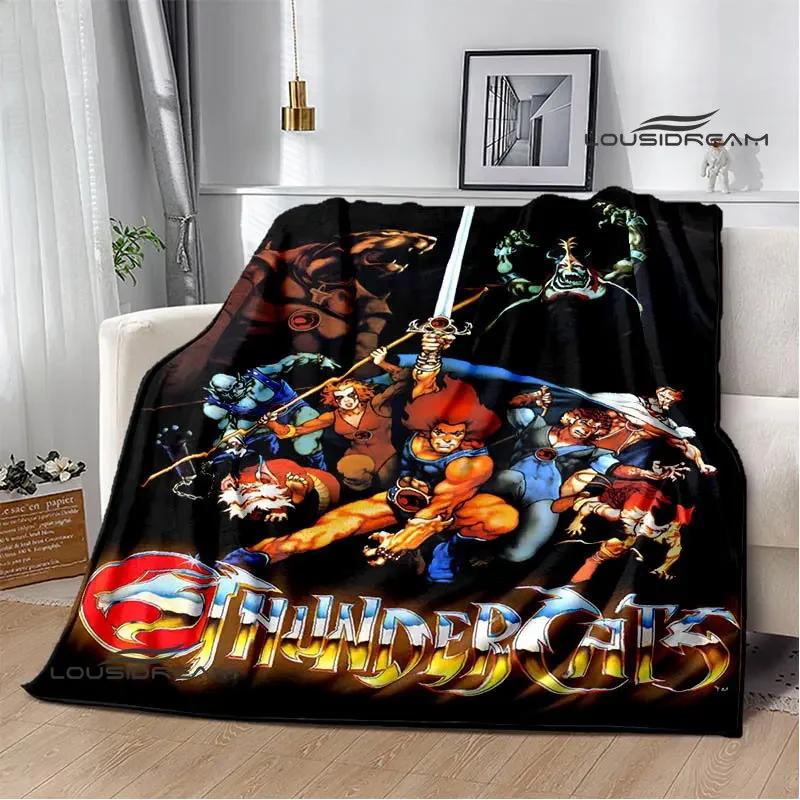 Плед с принтом мультфильма Thundercats Плед для пикника Теплые фланелевые пледы Домашние постельные принадлежности пледы для кроватей Подарок на день рождения
