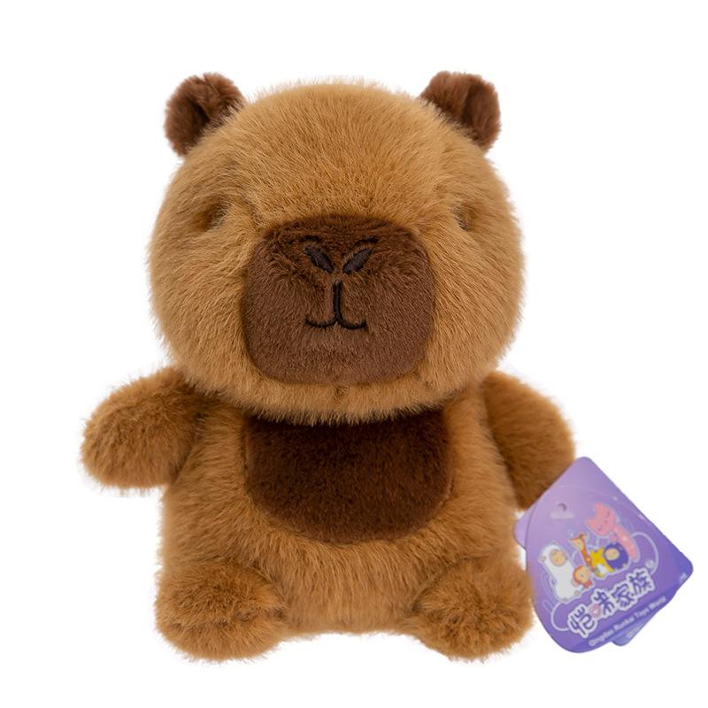 Новый стол QQ с плюшевой игрушкой в виде мультяшного животного, милая кукла капибара, кукла маленького желтого утенка, детская кукла