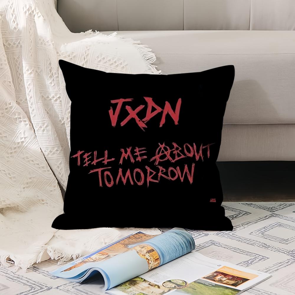 Подушка с принтом певца Jxdn 'Tell Me About Tomorrow' Наволочка Офисные Подушки Подходят для Дивана Машины Спальни Декоративная Наволочка
