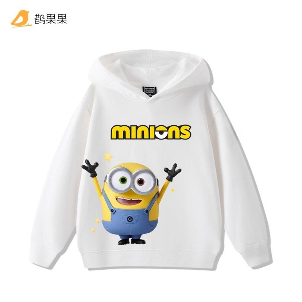 Minion Double-Sided Printed Children's Sweatshirt - Fall/Winter Boys' and Girls' Outdoor Loose Comfortable Hooded Top