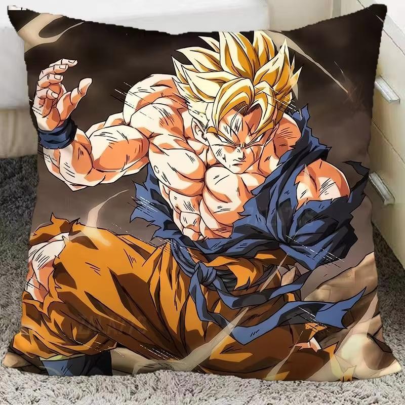 Чехлы на подушки для косплея по аниме Dragon Ball Декоративные для дома Квадратные с двусторонней печатью Наволочка для гостиной Подарок