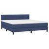 3140071 vidaXL Divan Bed with Mattress Blue 160x200 Cm Fabric