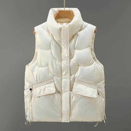 Women Cotton Vest Padded Thermal Neck Protection Smooth Surface Lady Winter Vest Female Clothes