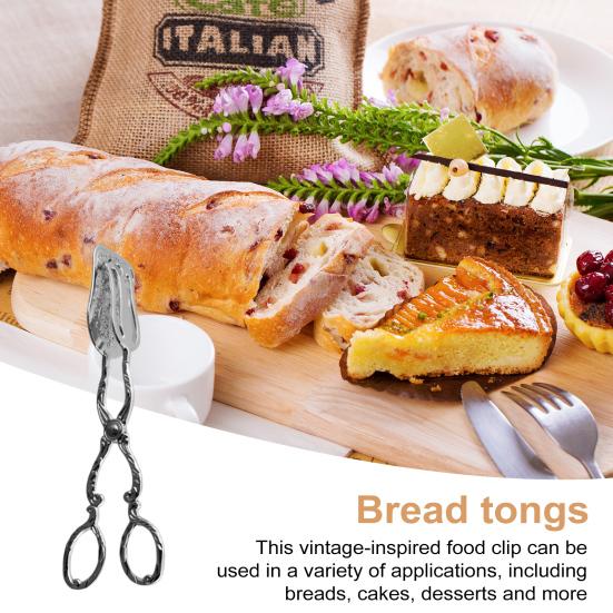 Щипцы для хлеба, зажим для торта, арабский винтажный стиль, зажимы для шведского стола, щипцы для сервировки барбекю, для кухни, домашней выпечки тортов, десертов, жарки салатов, гриля