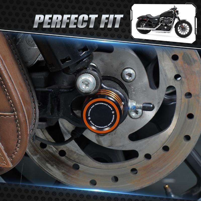 For 2008-2022 Harley Forty Eight Seventy Two Iron 883 Sportster 1200 Roadster Nightster SuperLow Front Rear Axle Nut Cover Caps