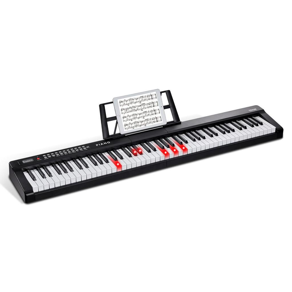 88 Key Digital Piano Keyboard Semi Weighted Full Size Electric Portable