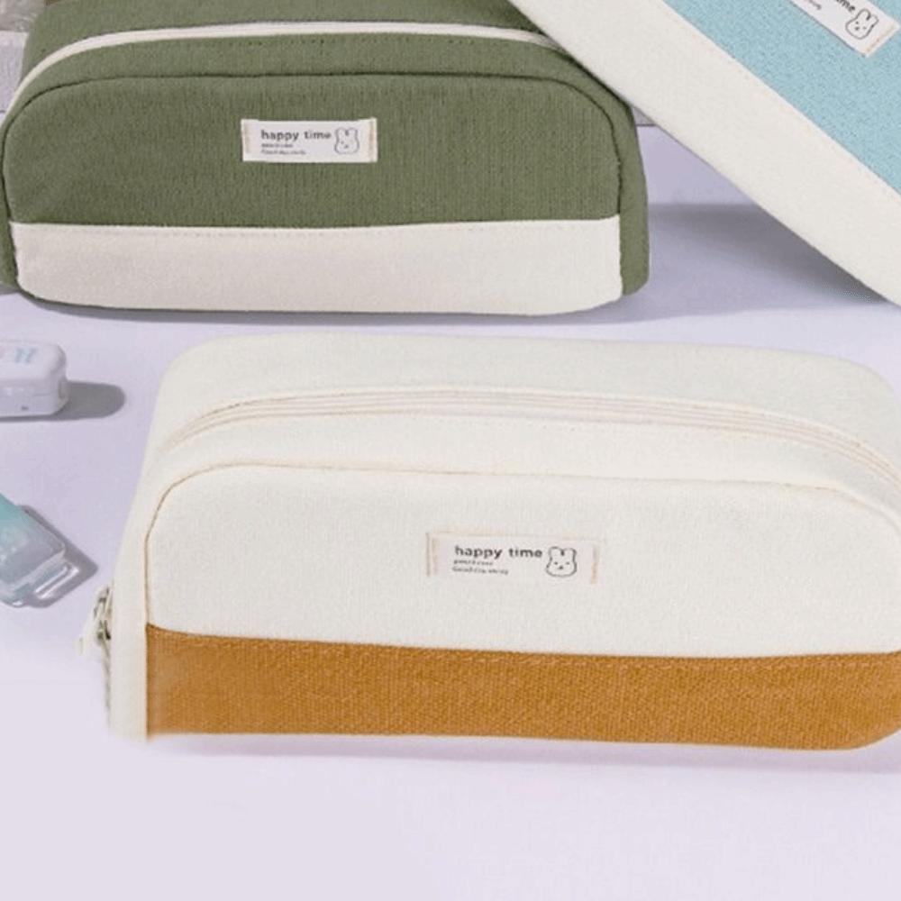 Cosmetic Pouch Pencil Bag Large Capacity Storage Bag Simple Stationery Bag Office