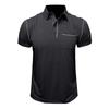 Summer European And American Men's Short Sleeved Men's Lapel T-shirt Color Blocking Top