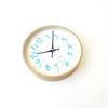 KATOMOKU Plywood Wall Clock 20 Light Blue Wall Clock Continuous Second Hand Radio km-119LBRCS 252mm (SKP Clock)