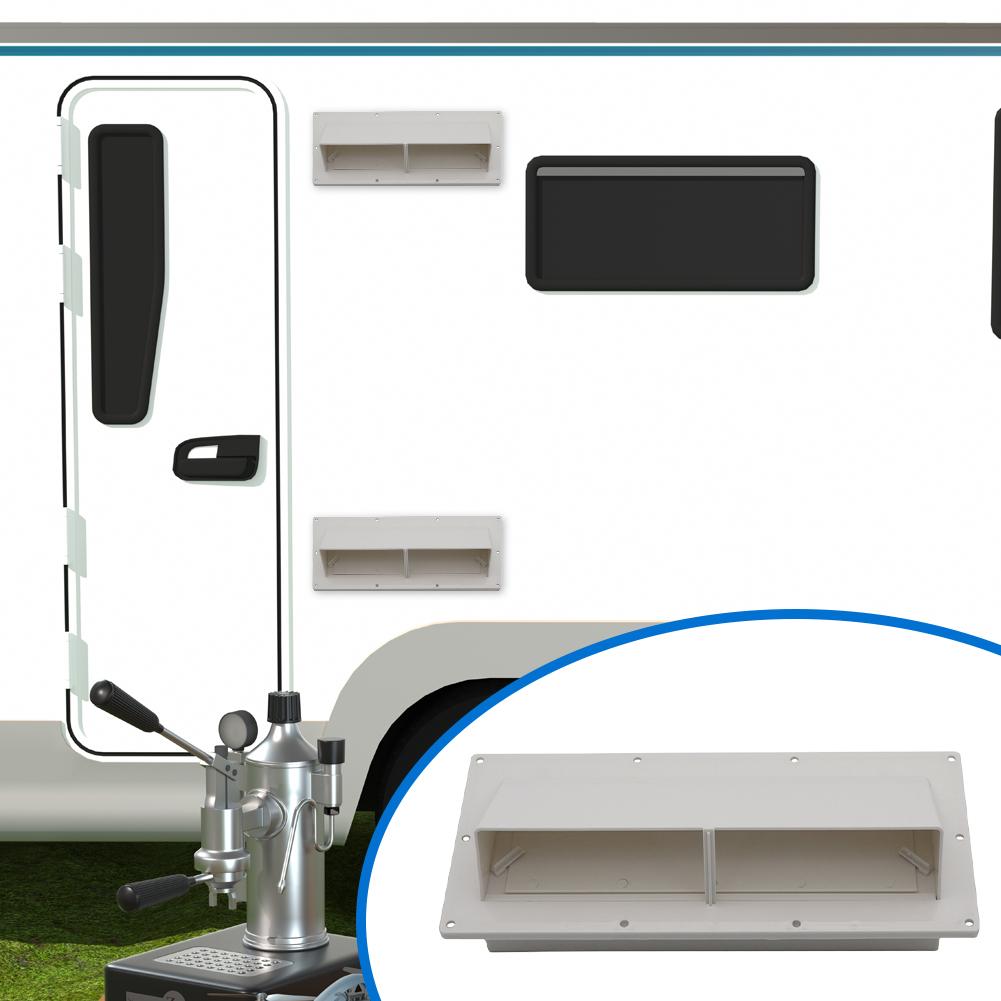 RV Range Hood Vent Cover Caravan Motorhome Trailer Side Air Vent with Screws Camper Side Wall Vents Motorhome Camper Accessories