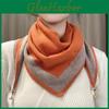 Twotone Triangle Knitted Scarf Warm Sunprotective And Doublesided Design For Autumn And Winter