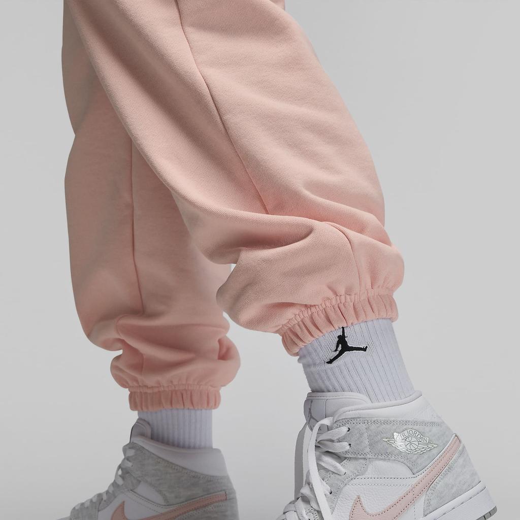 Jordan Flight Fleece Solid Logo Label Cuffed Casual Pants Women Bottoms DQ4607-610