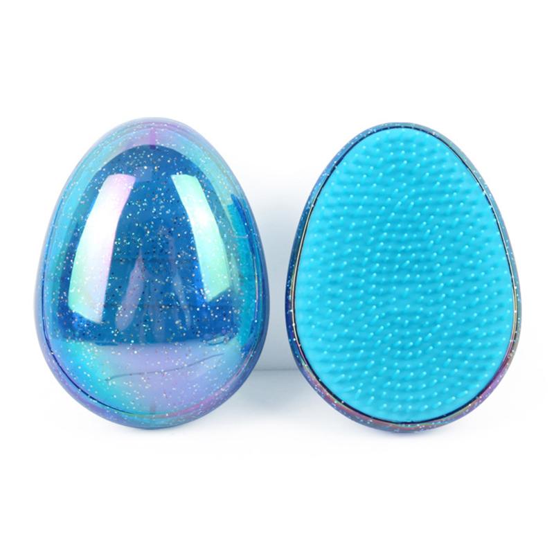 1 шт. Мини-щетка для волос в форме яйца, круглая мягкая расческа для распутывания волос, расческа для укладки волос, парикмахерская расческа