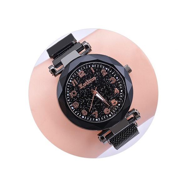 Женские кварцевые часы из нержавеющей стали, модный ультратонкий магнитный браслет