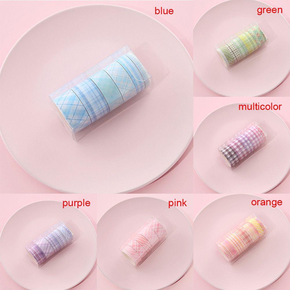 6 Rolls/box DIY Diary Kawaii Decorative Ribbons Sticker Adhesive Masking Tape Washi Tape Set