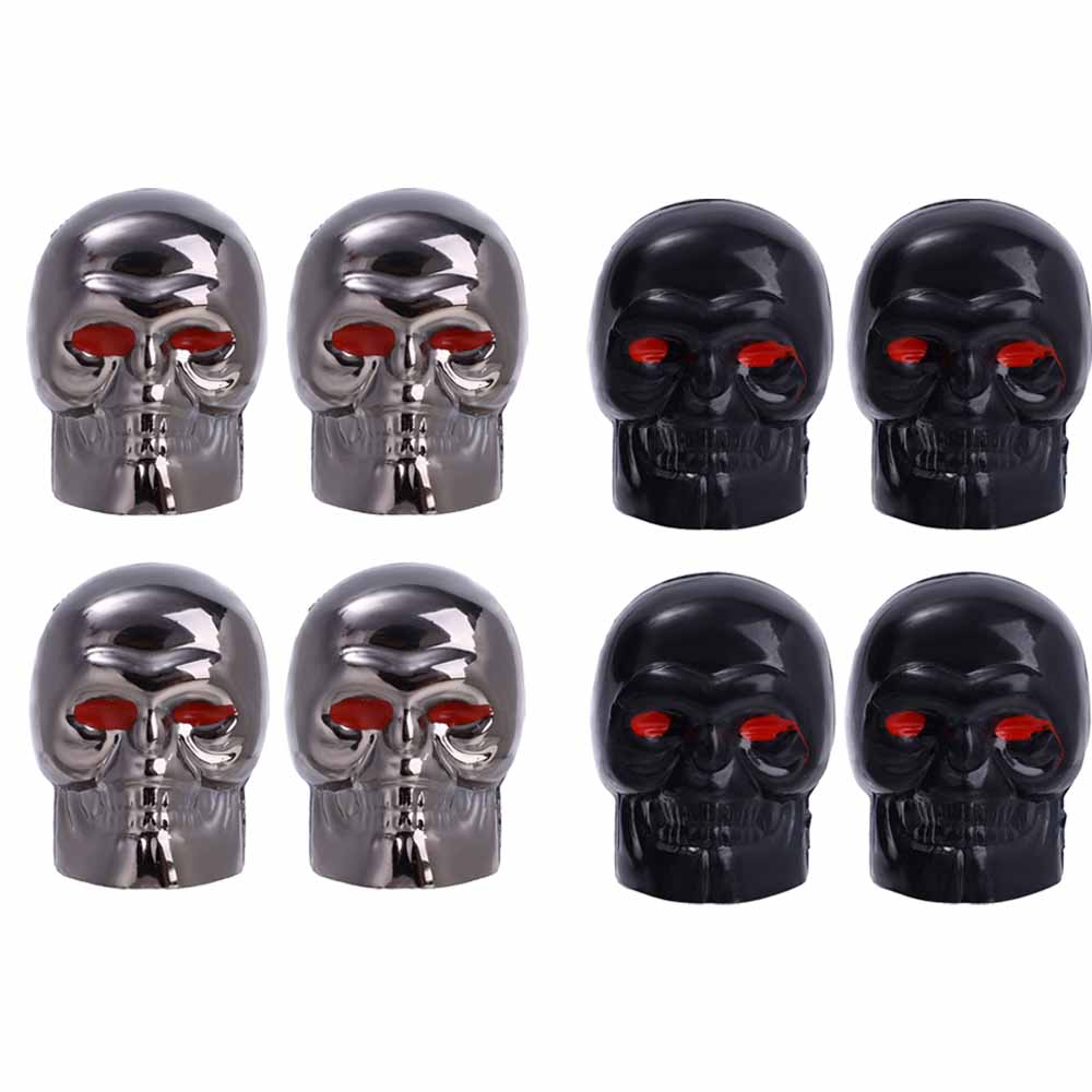 Крышка клапана автомобиля в виде черепа, колеса мотоцикла, шины, антикоррозийный медный сердечник, декоративная крышка штока клапана Шредера