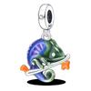 925 Sterling Silver Spring New Animal Beads Fit for Original Bracelet Jewelry Making Butterfly Firefly Chameleon Charms