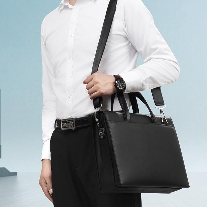 Мужской компьютерный портфель из натуральной кожи с защитой от кражи и паролем, многофункциональная деловая сумка из коровьей кожи для мужчин