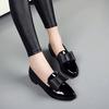 Fashion Fashion Pointed Toe Women Flats Shoes Bow Women Shoes Patent Leather Casual Single Summer Ballerina Women Shallow Mouth Shoes