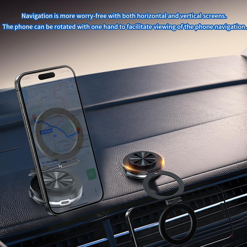 Для Magsafe Магнитный Вакуумный Автомобильный Держатель Телефона Присоска Складной Универсальный Навигационный Кронштейн Подставка Для IPhone/Samsung/Xiaomi