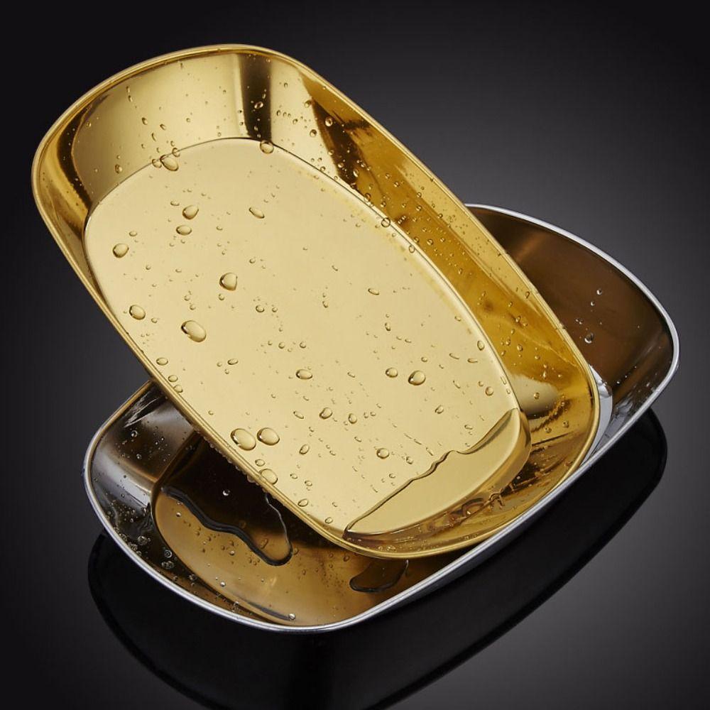 Небьющаяся посуда для подачи еды 304 Нержавеющая сталь Салатница Домашняя тарелка для закусок Картофель фри