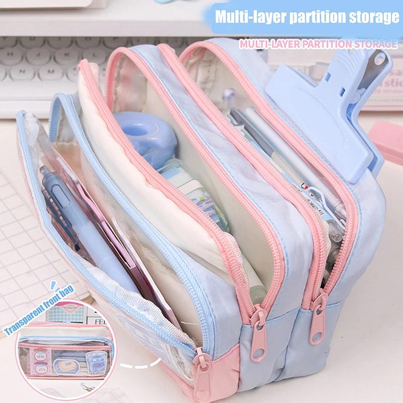 Пенал большого объема Itabag Косметичка Ita Bag Чехол Однотонная Сумка для хранения Сумка для хранения канцелярских принадлежностей