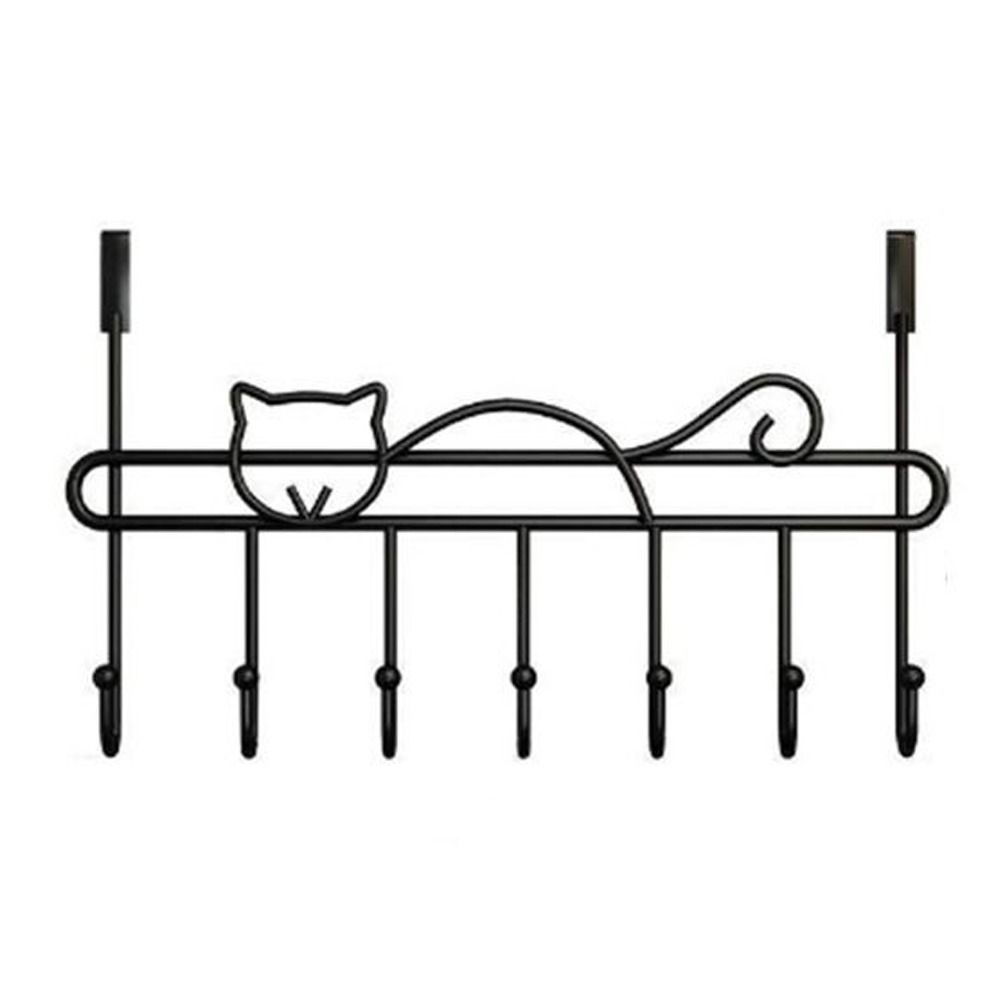 Наддверная вешалка без сверления Металлическая вешалка для одежды Наддверный органайзер Подвесная стойка для хранения Пальто