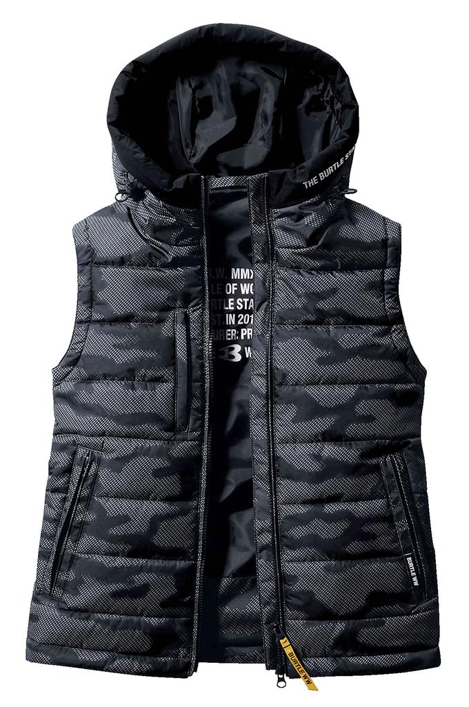 BURTLE Thermal Hooded Vest Urban Black (Burtle) 5034-64-XL