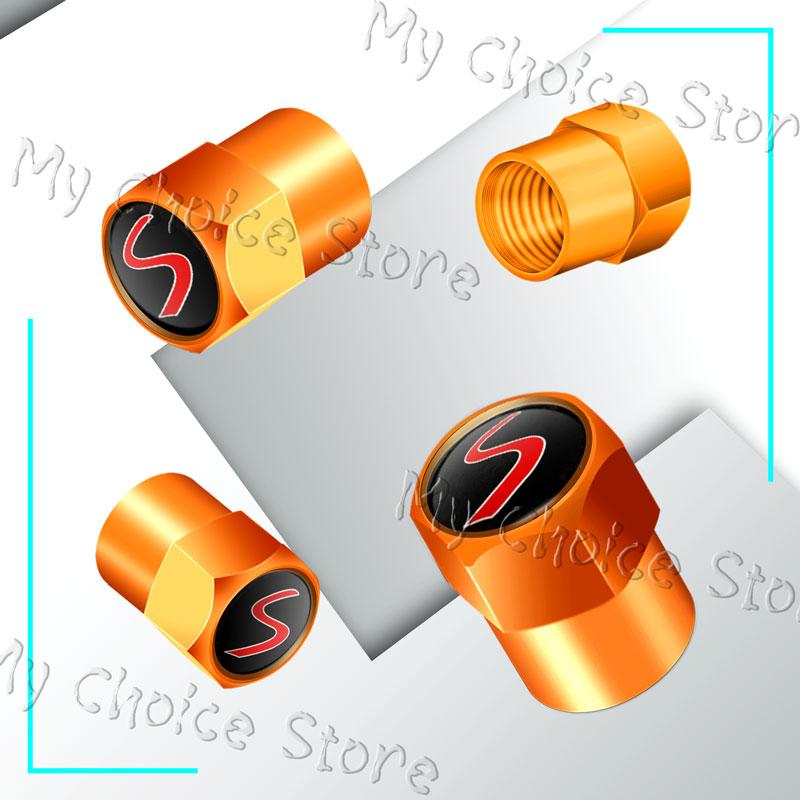 4Pcs/set Metal c91 Alloy S Emblem Car Wheel Tire Valve Stem Caps For Mini Cooper S Logo John Cooper Works R55 R53 R52 F55 F54 F60